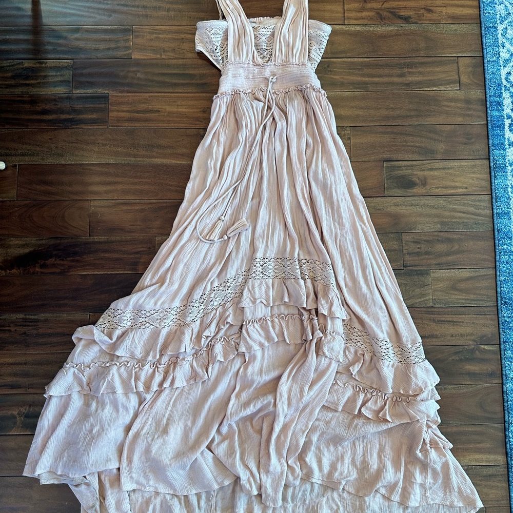 Free People Santa Maria Blush Maxi Dress Size Small - Picture 4 of 6